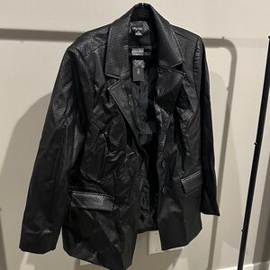 City Chic Black Textured Blazer